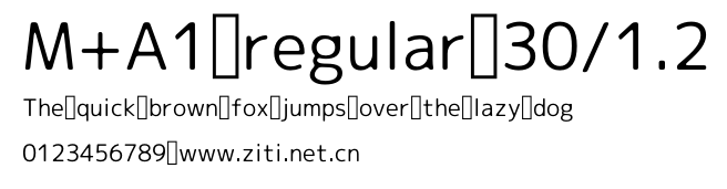 M+A1 regular 30/1.2.otf字體轉換器圖片