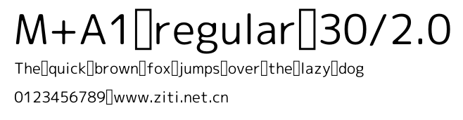 M+A1 regular 30/2.0.otf字體轉換器圖片