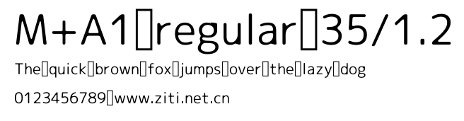 M+A1 regular 35/1.2.otf字體轉換器圖片