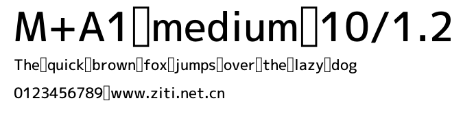 M+A1 medium 10/1.2.otf字體轉換器圖片