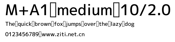 M+A1 medium 10/2.0.otf