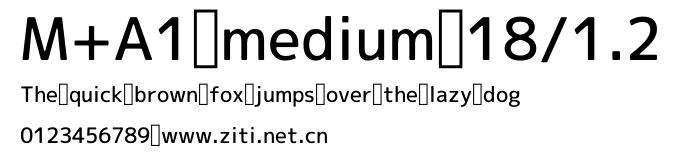 M+A1 medium 18/1.2.otf字體轉換器圖片