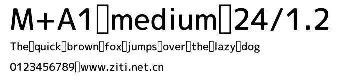 M+A1 medium 24/1.2.otf字體轉換器圖片