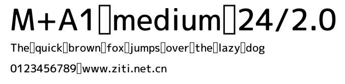 M+A1 medium 24/2.0.otf字體轉換器圖片