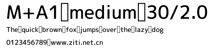 M+A1 medium 30/2.0.otf字體轉換器圖片