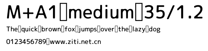 M+A1 medium 35/1.2.otf字體轉換器圖片