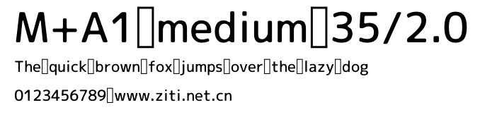 M+A1 medium 35/2.0.otf字體轉換器圖片
