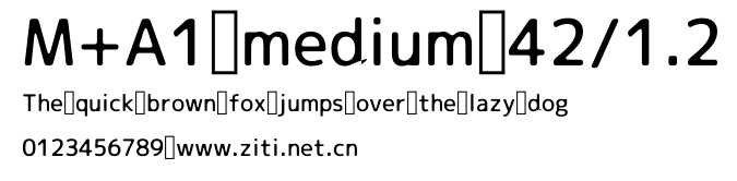 M+A1 medium 42/1.2.otf字體轉換器圖片