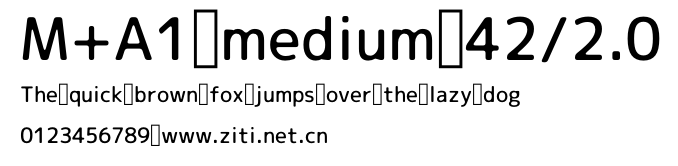 M+A1 medium 42/2.0.otf字體轉換器圖片
