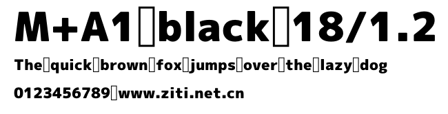 M+A1 black 18/1.2.otf字體轉換器圖片
