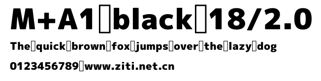 M+A1 black 18/2.0.otf字體轉換器圖片