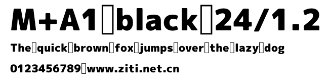 M+A1 black 24/1.2.otf字體轉換器圖片