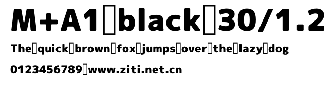 M+A1 black 30/1.2.otf字體轉換器圖片