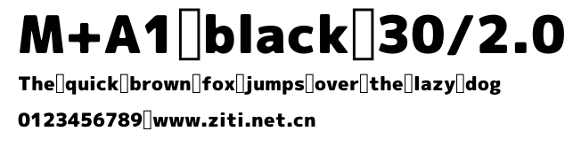M+A1 black 30/2.0.otf字體轉換器圖片