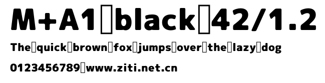 M+A1 black 42/1.2.otf字體轉換器圖片