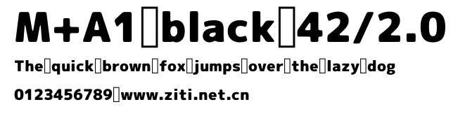 M+A1 black 42/2.0.otf字體轉換器圖片