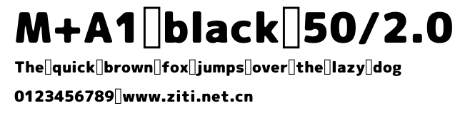 M+A1 black 50/2.0.otf字體轉換器圖片
