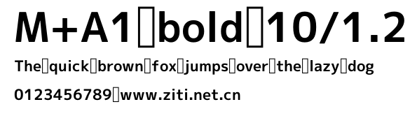 M+A1 bold 10/1.2.otf字體轉換器圖片