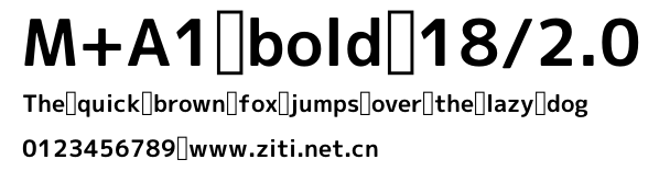 M+A1 bold 18/2.0.otf字體轉換器圖片