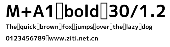 M+A1 bold 30/1.2.otf字體轉換器圖片