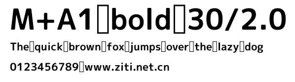 M+A1 bold 30/2.0.otf字體轉換器圖片