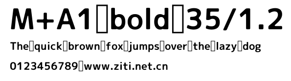 M+A1 bold 35/1.2.otf字體轉換器圖片
