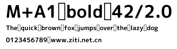 M+A1 bold 42/2.0.otf字體轉換器圖片