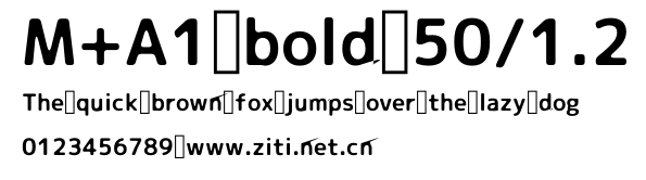 M+A1 bold 50/1.2.otf字體轉換器圖片