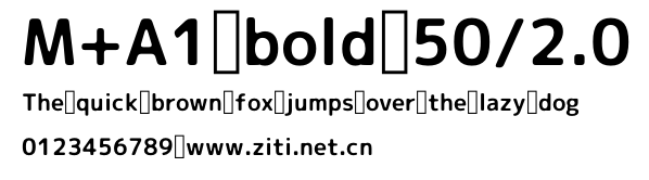M+A1 bold 50/2.0.otf字體轉換器圖片
