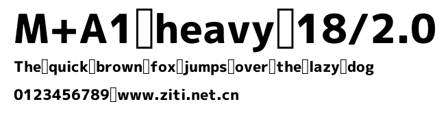 M+A1 heavy 18/2.0.otf字體轉換器圖片