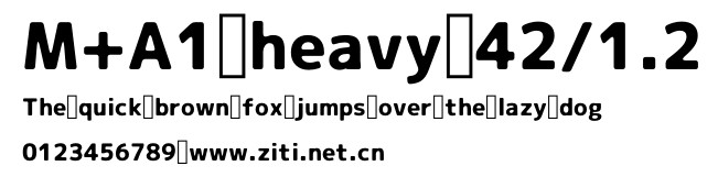 M+A1 heavy 42/1.2.otf字體轉換器圖片