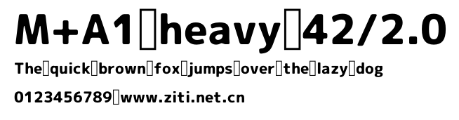M+A1 heavy 42/2.0.otf字體轉換器圖片