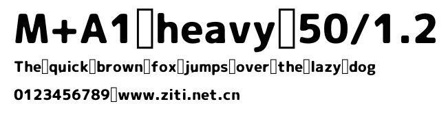 M+A1 heavy 50/1.2.otf字體轉換器圖片