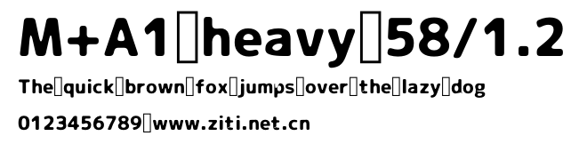 M+A1 heavy 58/1.2.otf字體轉換器圖片
