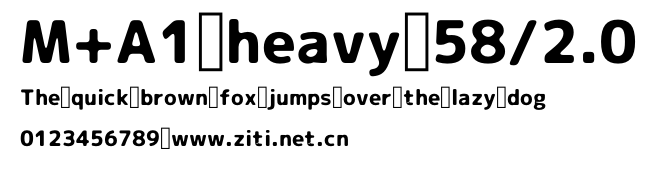 M+A1 heavy 58/2.0.otf字體轉換器圖片