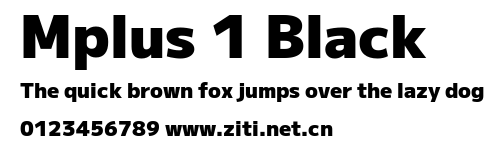 Mplus 1 Black.ttf字體轉換器圖片