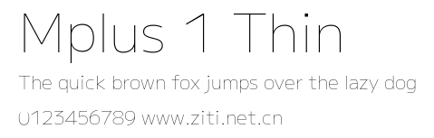 Mplus 1 Thin.ttf字體轉換器圖片