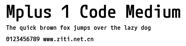 Mplus 1 Code Medium.ttf字體轉換器圖片