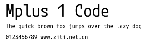 Mplus 1 Code.ttf字體轉換器圖片
