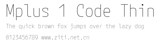 Mplus 1 Code Thin.ttf字體轉換器圖片