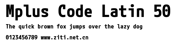 Mplus Code Latin 50.ttf字體轉換器圖片