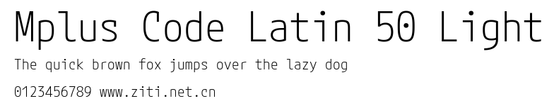 Mplus Code Latin 50 Light.ttf