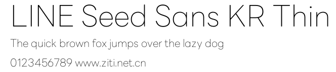 LINE Seed Sans KR Thin.otf字體轉換器圖片
