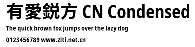 有愛鋭方 CN Condensed.ttf字體轉換器圖片