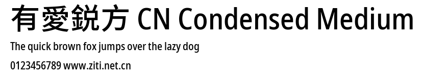 有愛鋭方 CN Condensed Medium.ttf字體轉換器圖片
