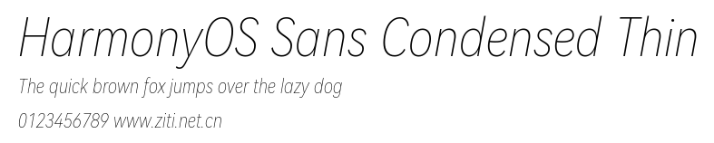 HarmonyOS Sans Condensed Thin.ttf字體轉換器圖片