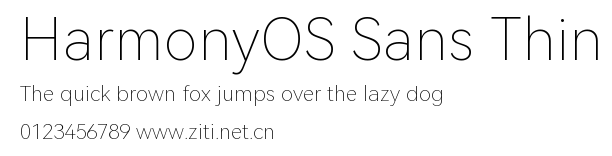 HarmonyOS Sans Thin.ttf字體轉換器圖片