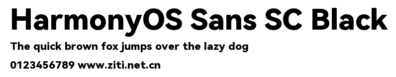 HarmonyOS Sans SC Black.ttf字體轉換器圖片