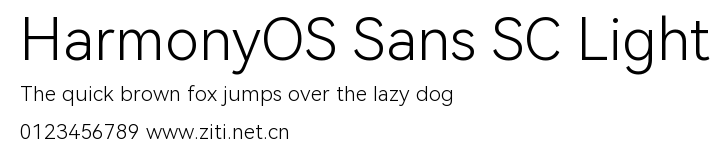 HarmonyOS Sans SC Light.ttf字體轉換器圖片