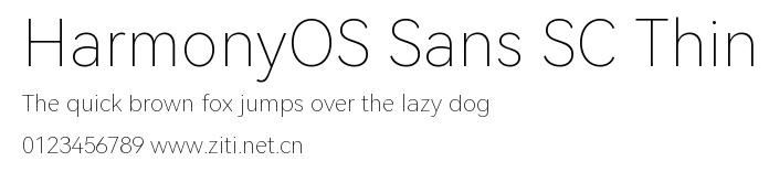 HarmonyOS Sans SC Thin.ttf字體轉換器圖片